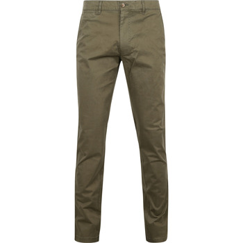 Suitable Broek  Chino Plato Olijfgroen