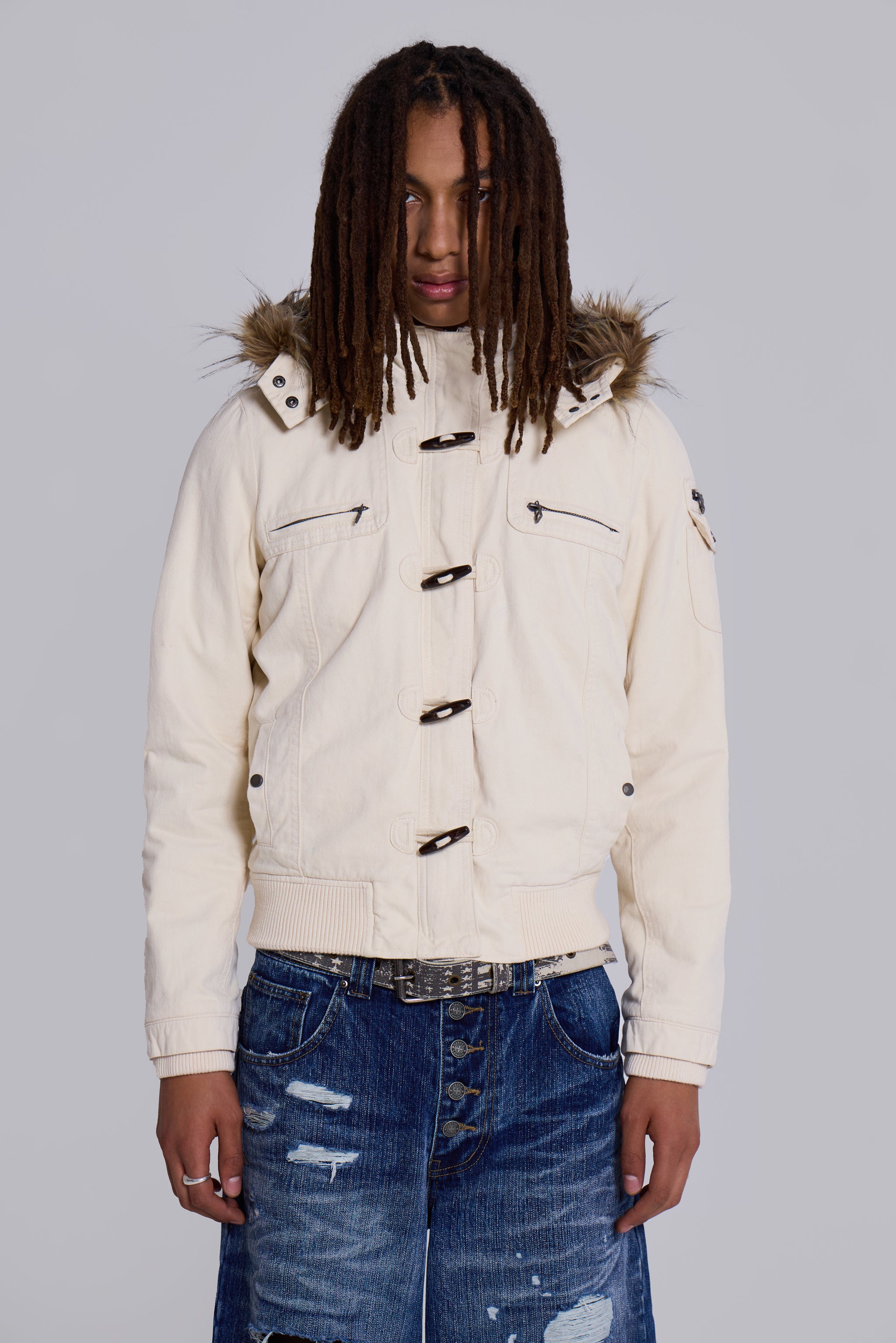 Jaded Man Ecru Merida Jacket