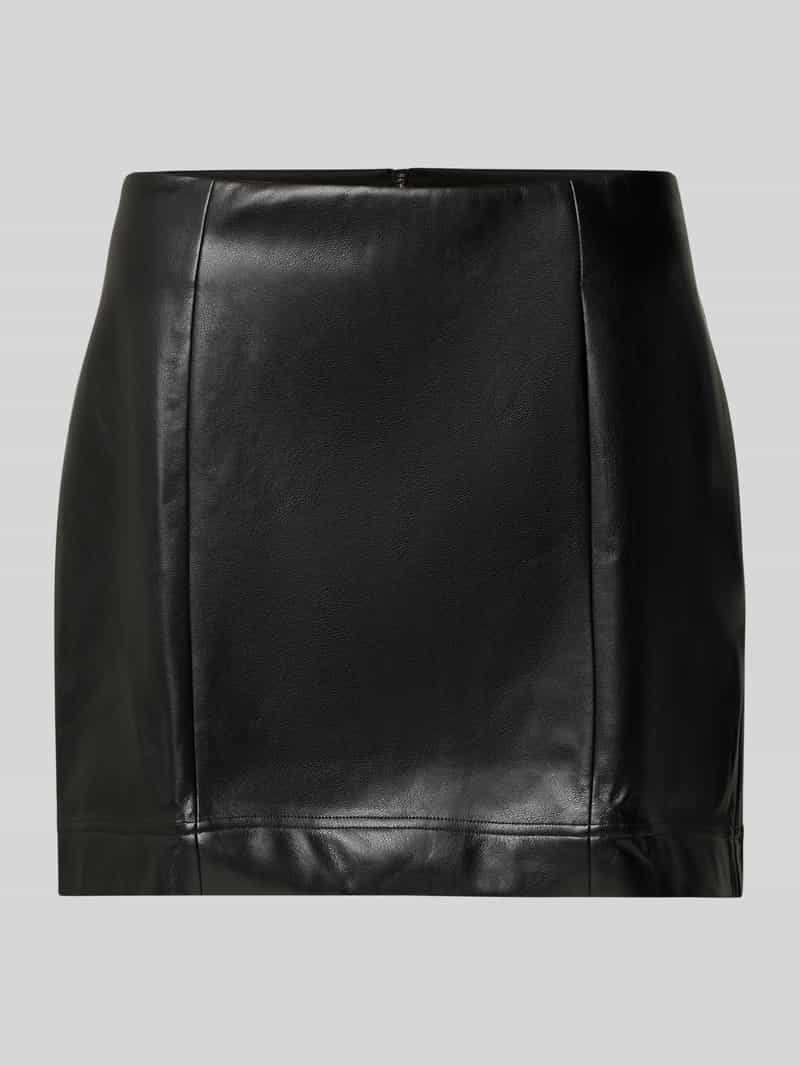 HUGO Blue Minirok Reklus in leerlook, doorlopende ritssluiting