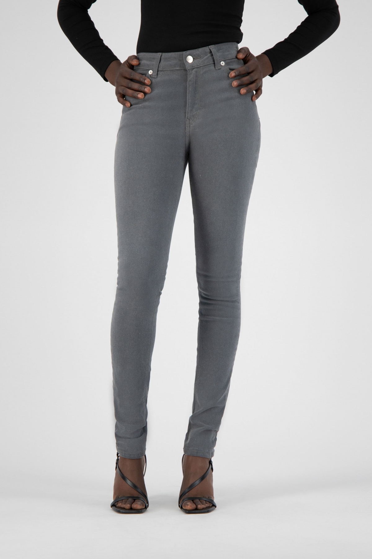 MUD Jeans Damen vegan Jeans Skinny Hazengrau