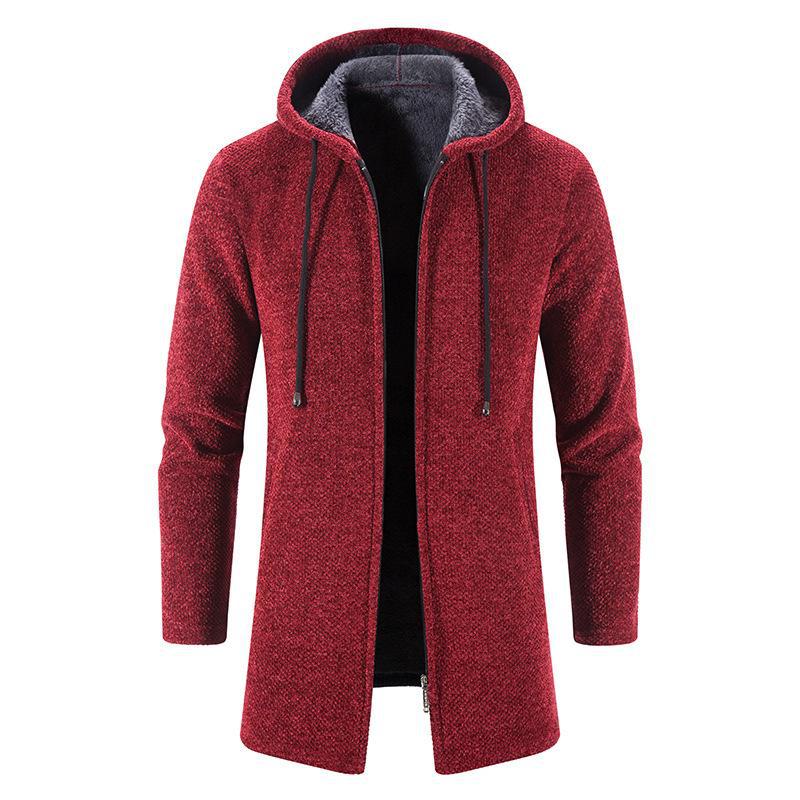 AI Supermarket Heren Chenille Vest: Stijlvolle gebreide trui met fluweel voor herfst/winter L