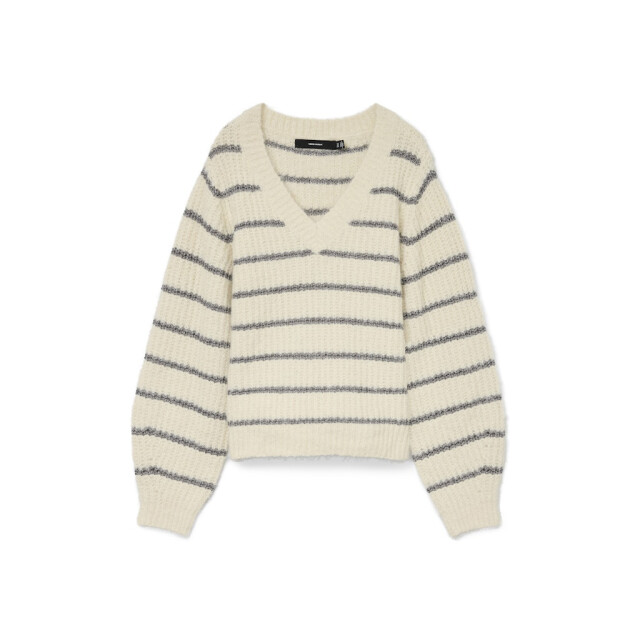 Vero Moda Trui met V-hals VMAWESOME SHINE LS V-NCK STRIPE PULL BOO