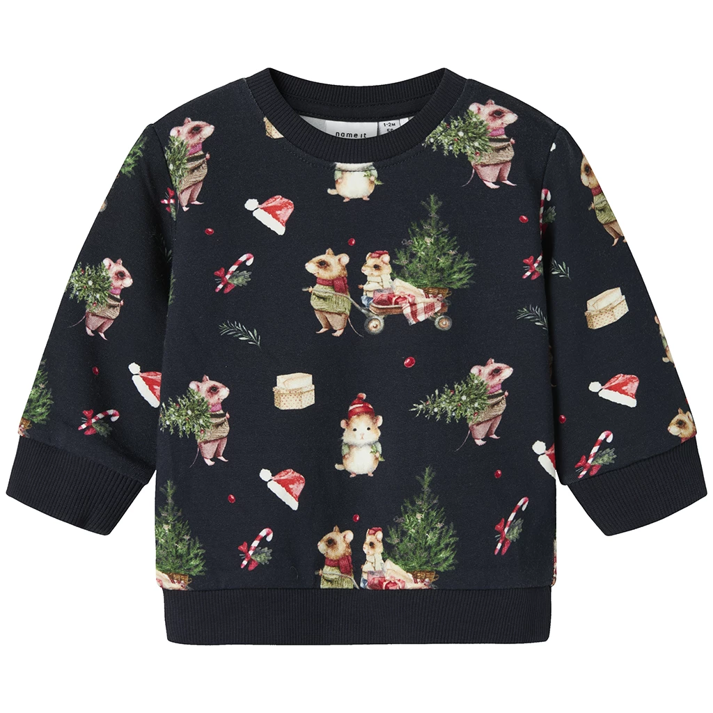 Name It-collectie KERST truitje sweat Renu (navy blazer)
