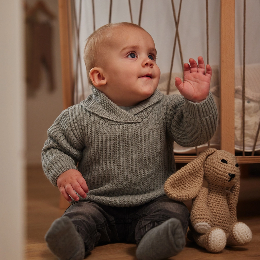 Dirkje-collectie Gebreide trui (faded blue)