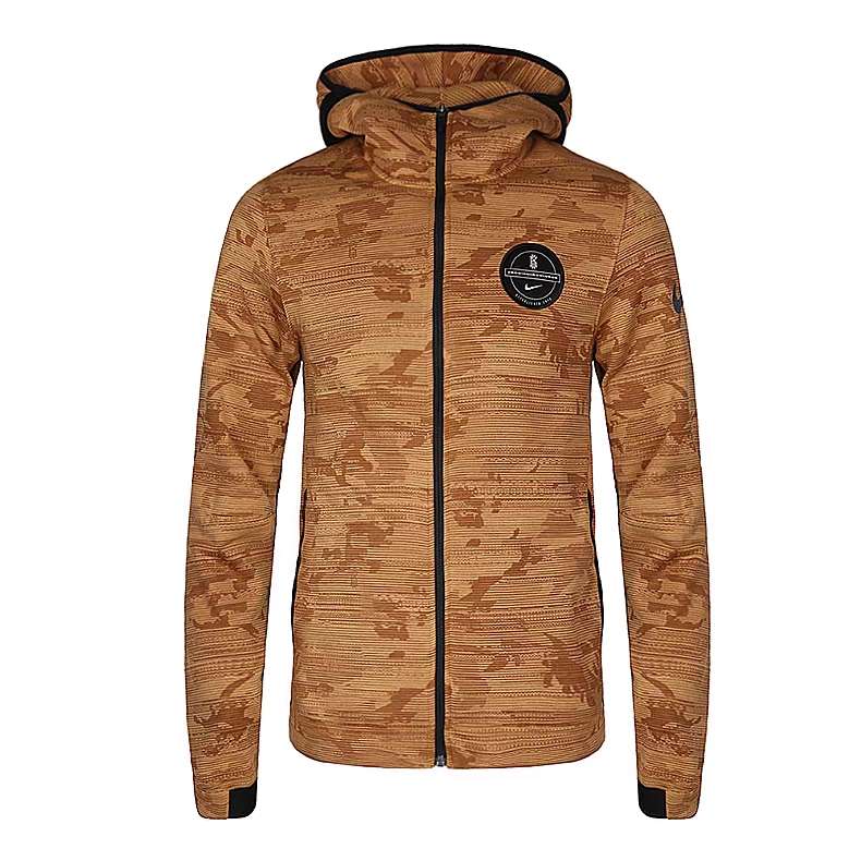 Nike Sportswear Fleece Gevoerd Jack met Capuchon Heren Bovenkleding Aardgeel 890573-722 M