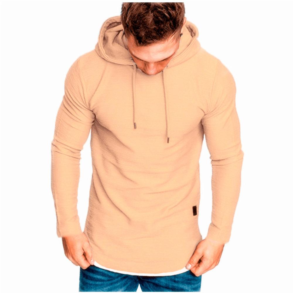 King Billion Heren Basic Dagelijks Zachte Hoodies Casual Mode Effen Kleur Lange Mouw Pullover Gym Sport Hardlopen Sweatwear XXXL kaki
