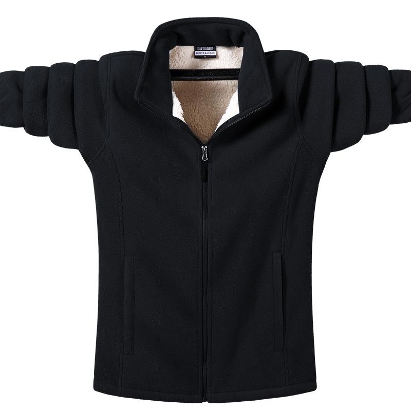 Zorioneko Grote Maten 9xl Fleece Sweatshirt Heren Warm Verdikt Sweatshirt Herfst Winter Herenkleding 8XL zwart