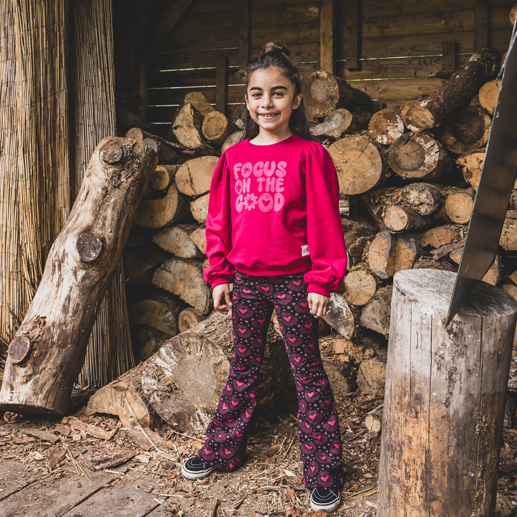 Looxs-collectie Broek flared sweat (boho hearts)