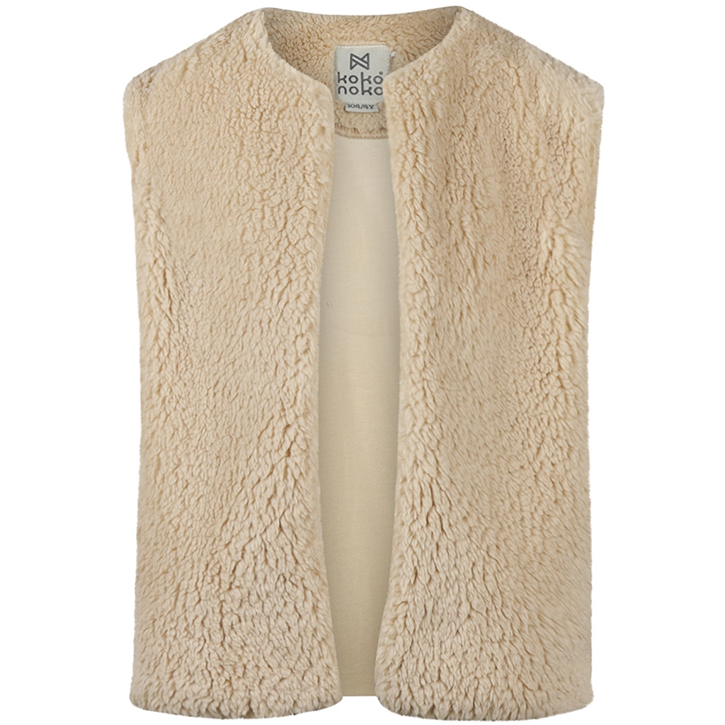 KOKO NOKO-collectie Gilet teddy (off white)