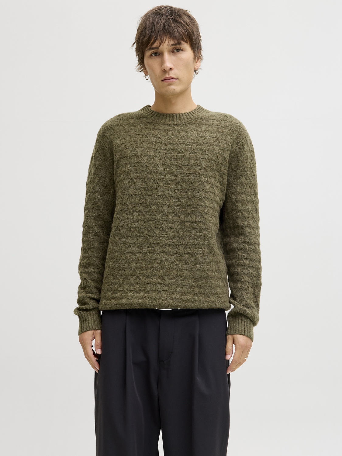 Jack and Jones Jprblasimon Structure Knit Crew Nec: