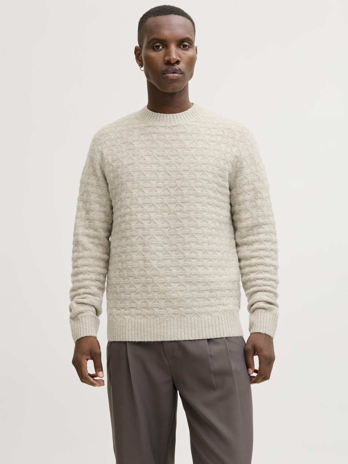 Jack and Jones Jprblasimon Structure Knit Crew Nec: