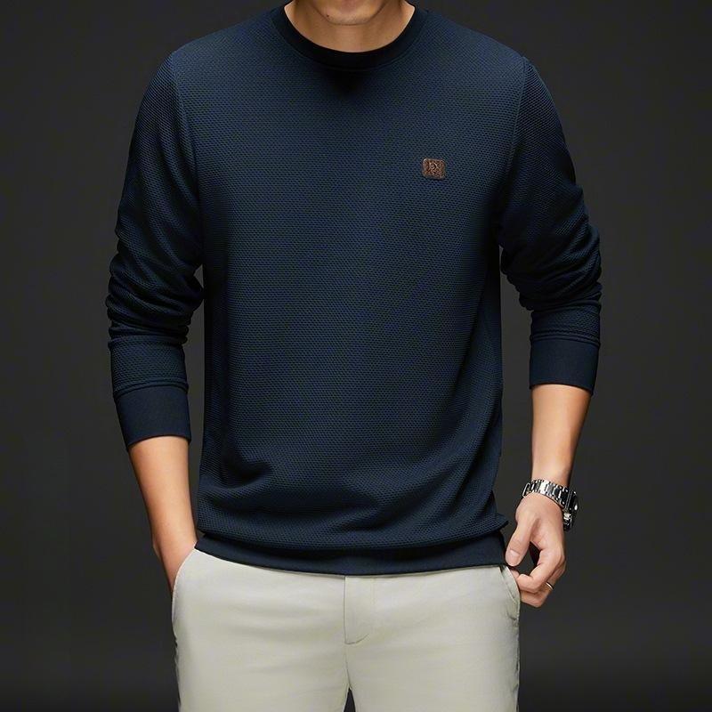 Yoghurt Herfst en winter Nieuwe heren breigoed Ronde hals All-Match trui Heren warme lange onderbroek Top Bottoming Shirt Heren top L