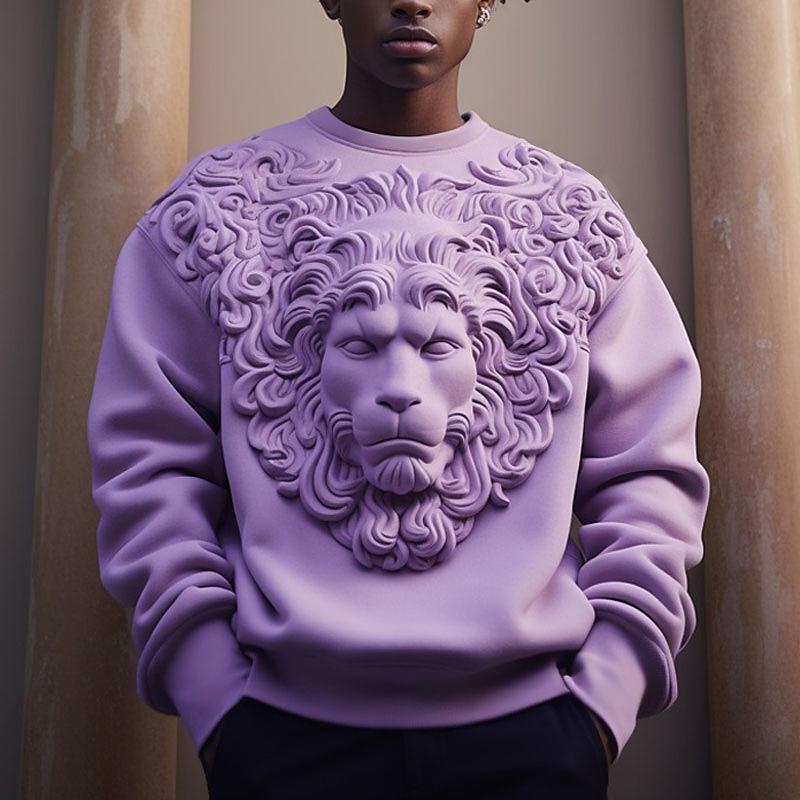 ETST 05 Funny 3D Lion Print Sweatshirts For Men Fashion animal Pattern Oversized Men's Tops Casual O-neck Pullover Autumn Hoodie Clothes 6XL