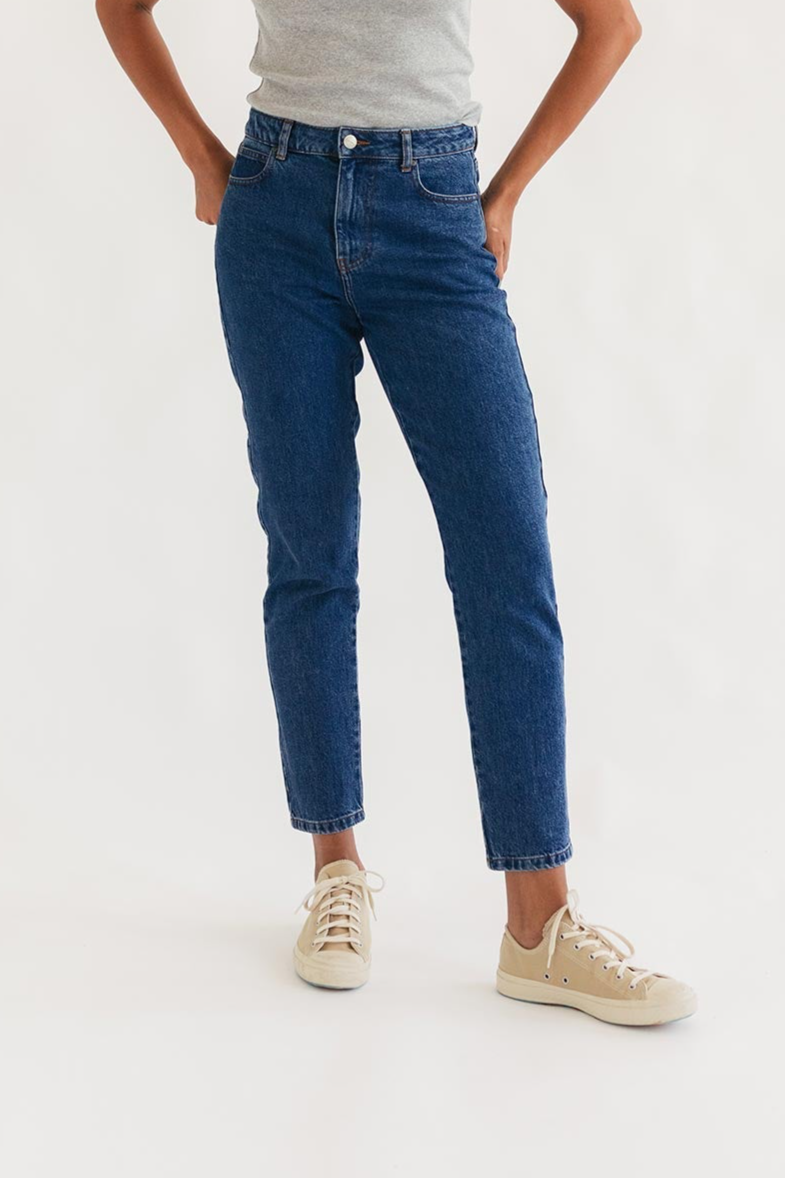 TWOTHIRDS Damen vegan Jeans Nakholmen Dunkelblau