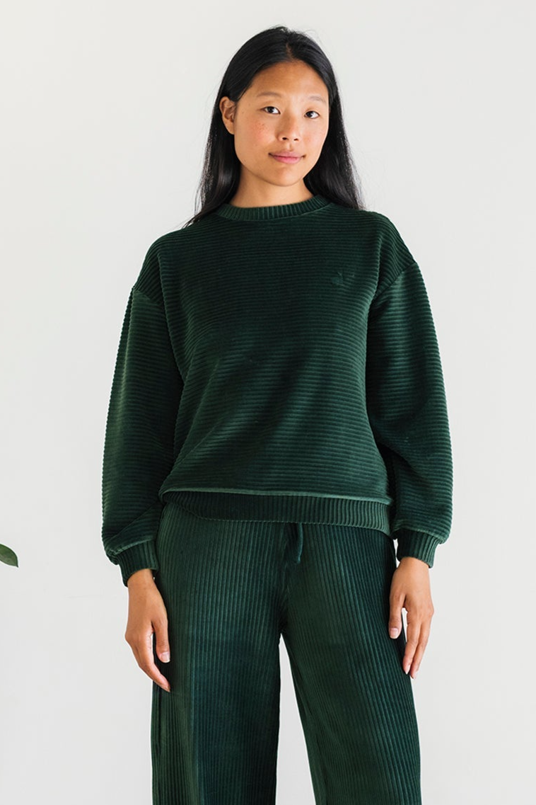 TWOTHIRDS Damen vegan Sweatshirt Oleny DunkelgrÃ¼n