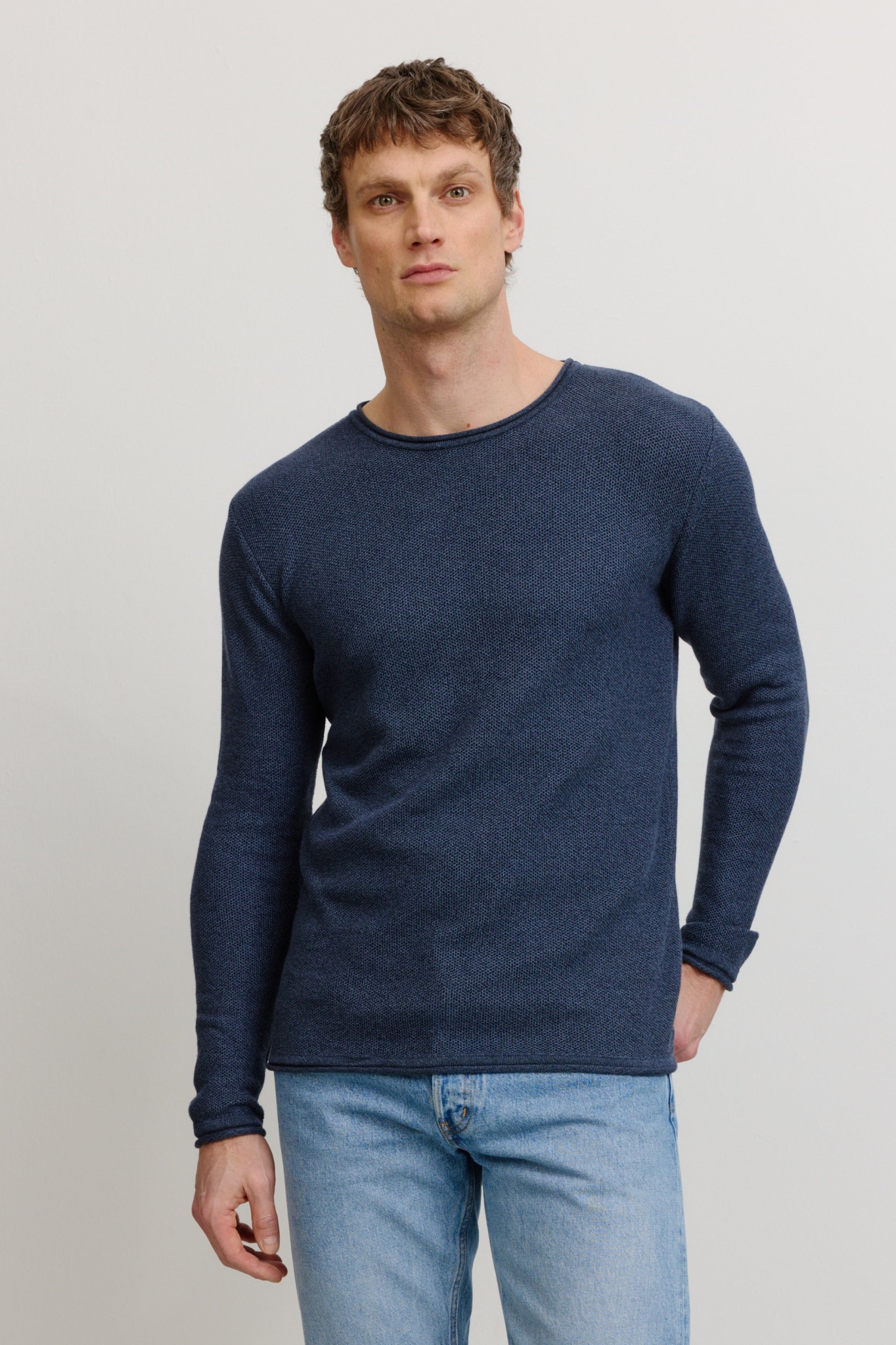 Recolution Herren vegan Pullover Eukalyptus Blau