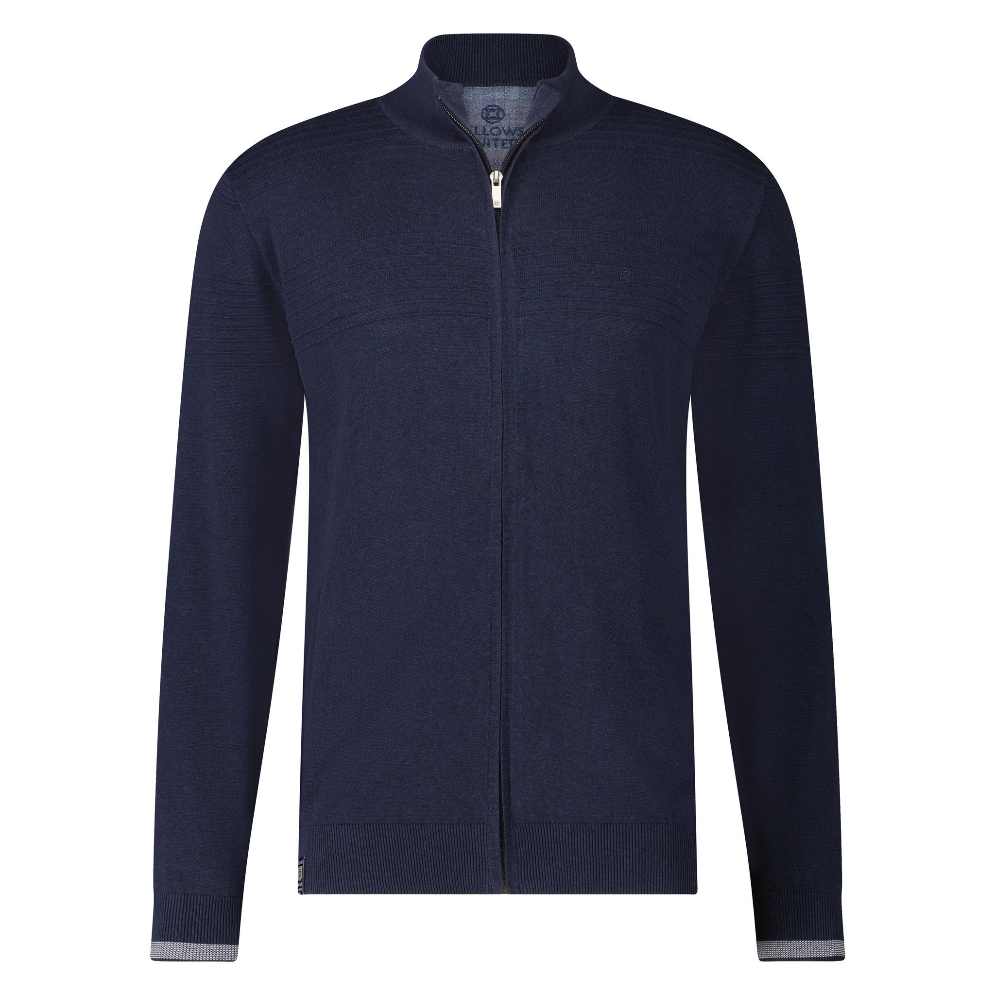Fellows United Cardigan With Rib Details Navy  