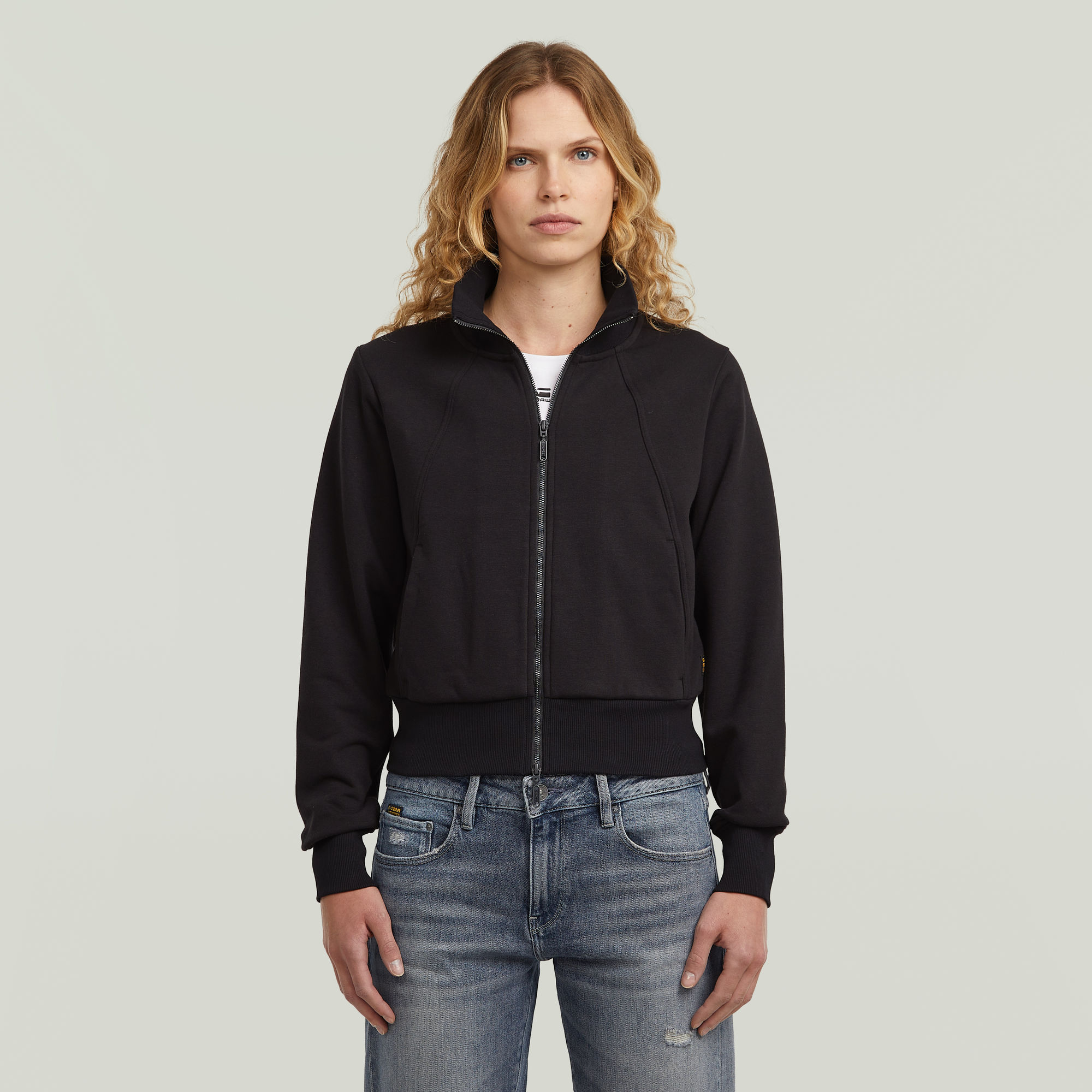 G-Star RAW Biker Slim Sweater Jacket - Zwart - Dames