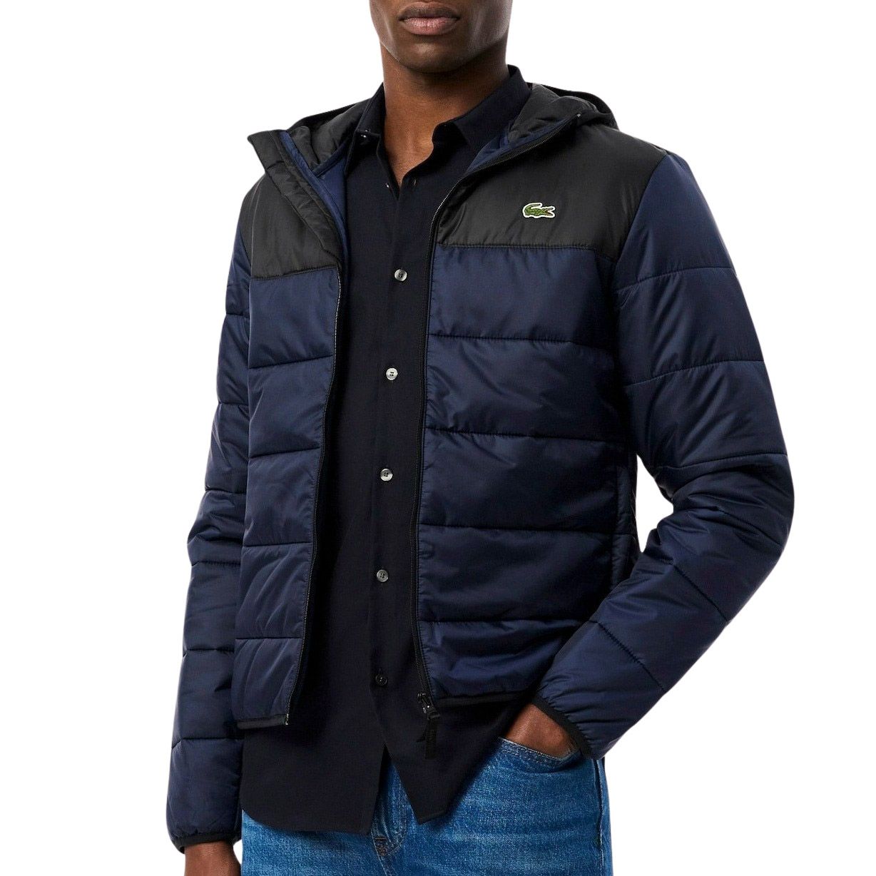 Lacoste Waterrepellent Hooded Puffer Jas Heren
