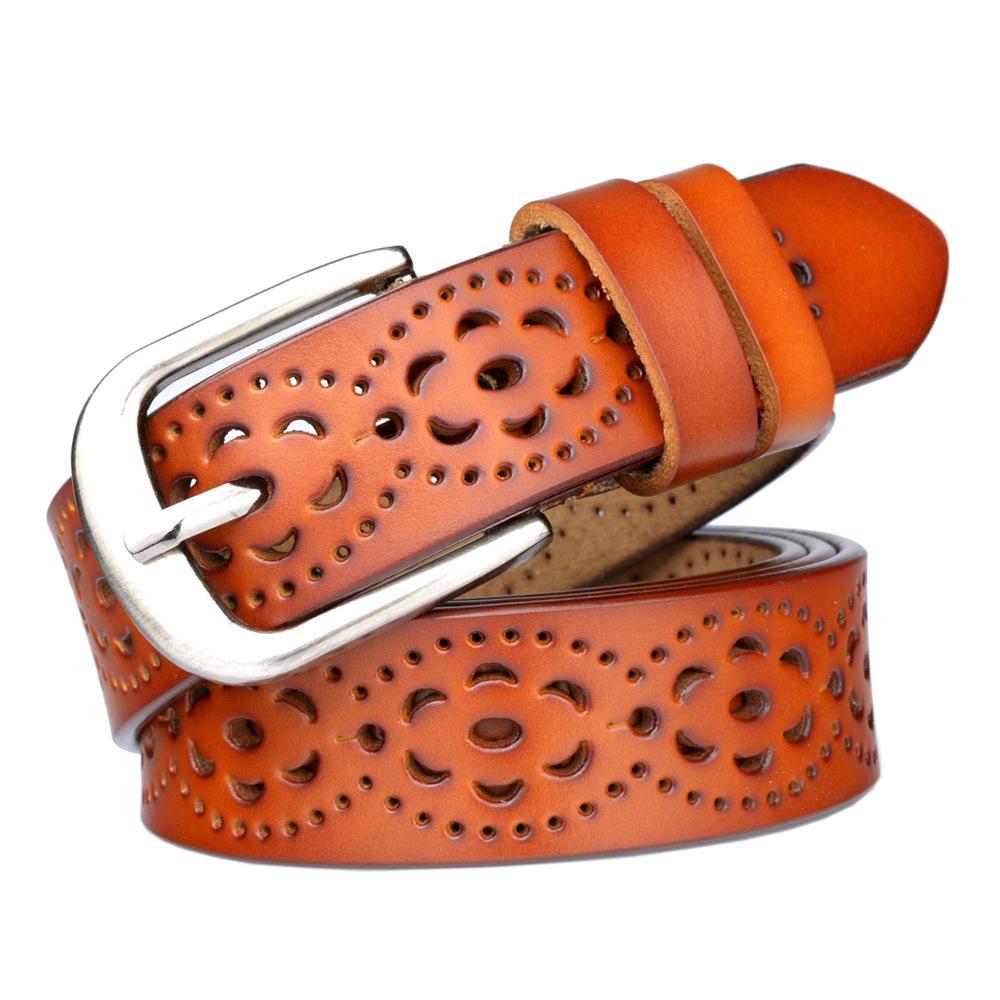 Fashion bag01 Mode dames echte koeienhuid riem persoonlijkheid holle jurk riem decoratie casual echte koeienhuid riem delicate damesriem 120cm