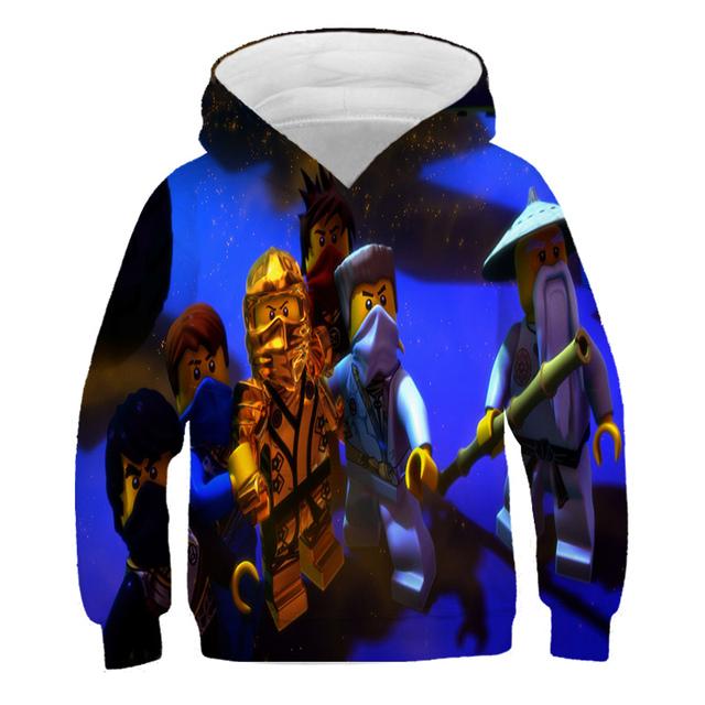 MINISO 2025 Kinderen Ninjago Hoodies 3D Casual Print Pullover Kinderen Tiener Jongens Meisjes Kinderen Peuter Sweatshirts Peuter Tops 4-14 Jaar Oud 9-10 Years
