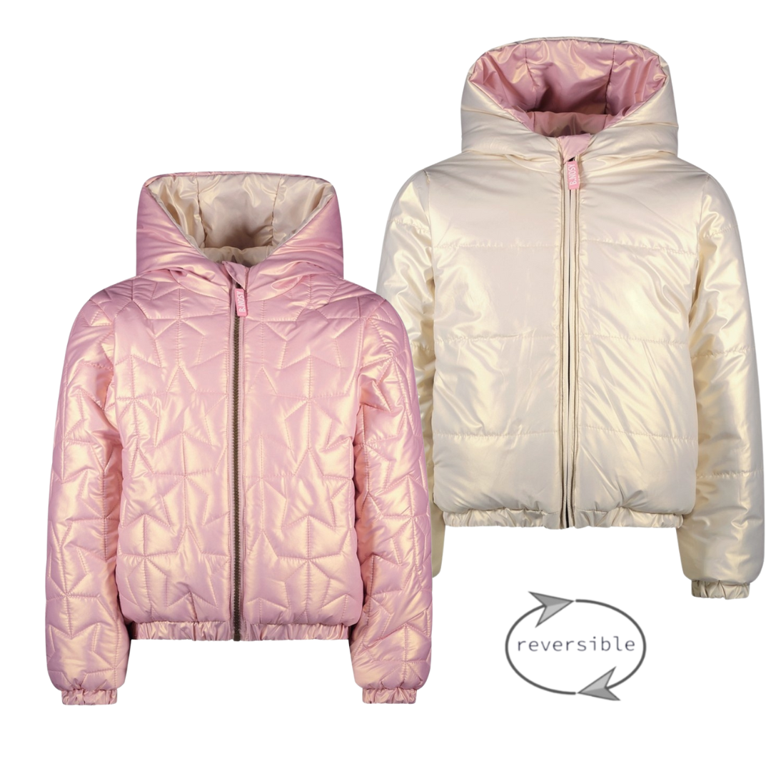 B.Nosy winter winterjas meisjes - paars - Jessie - reversible