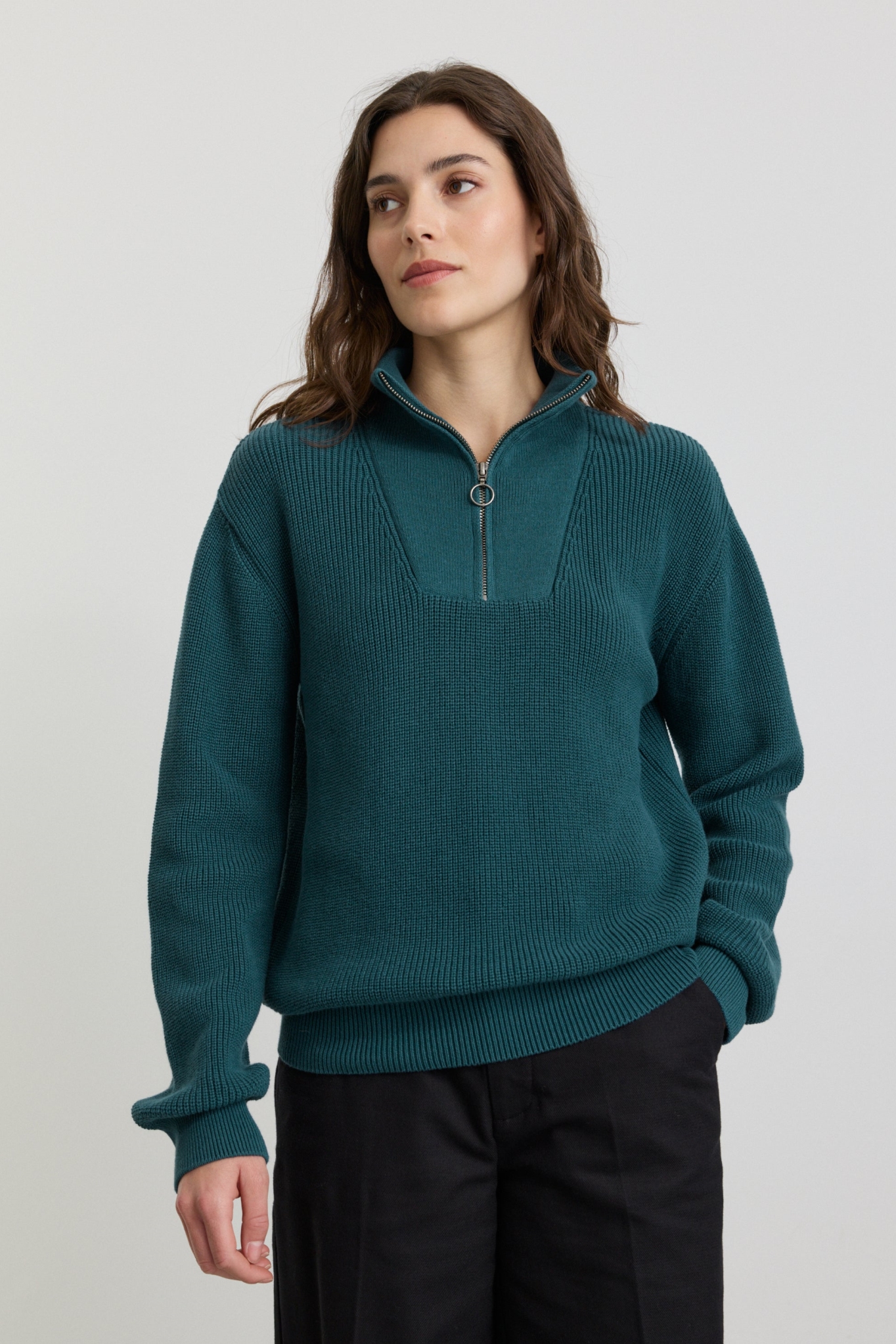 Recolution Damen vegan Pullover Nigella Troyer Tiefblau
