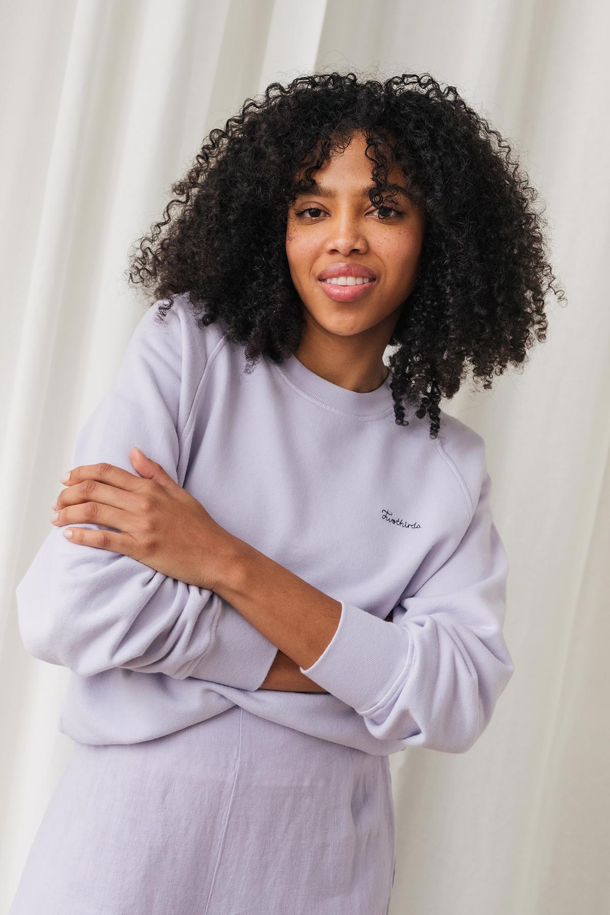 TWOTHIRDS Damen vegan Sweatshirt Leskov Hellviolett