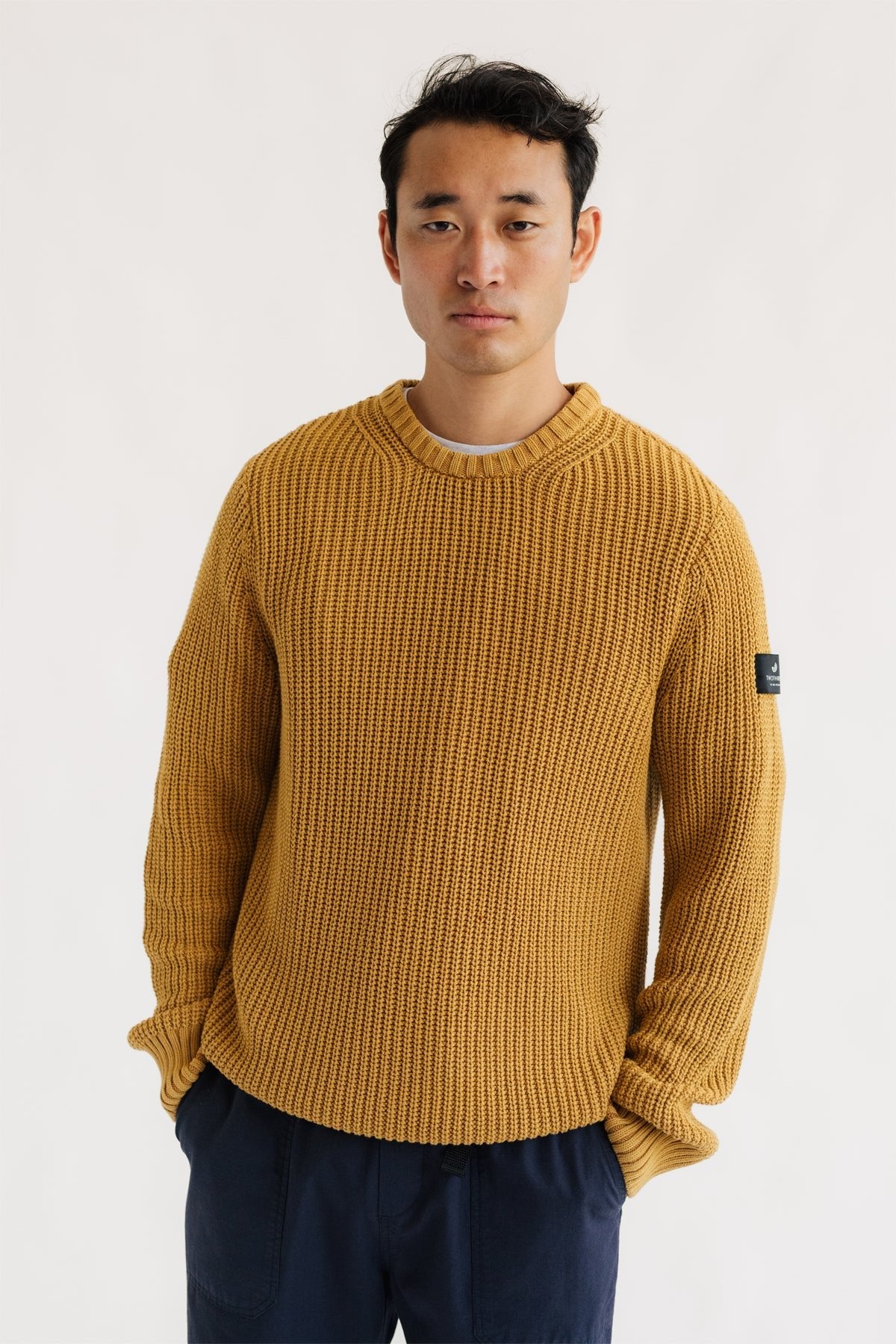 TWOTHIRDS Herren vegan Pullover Moyenne Senf