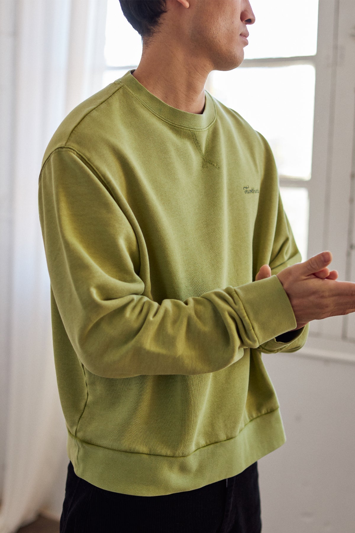 TWOTHIRDS Herren vegan Sweatshirt Bagao Zypresse GrÃ¼n