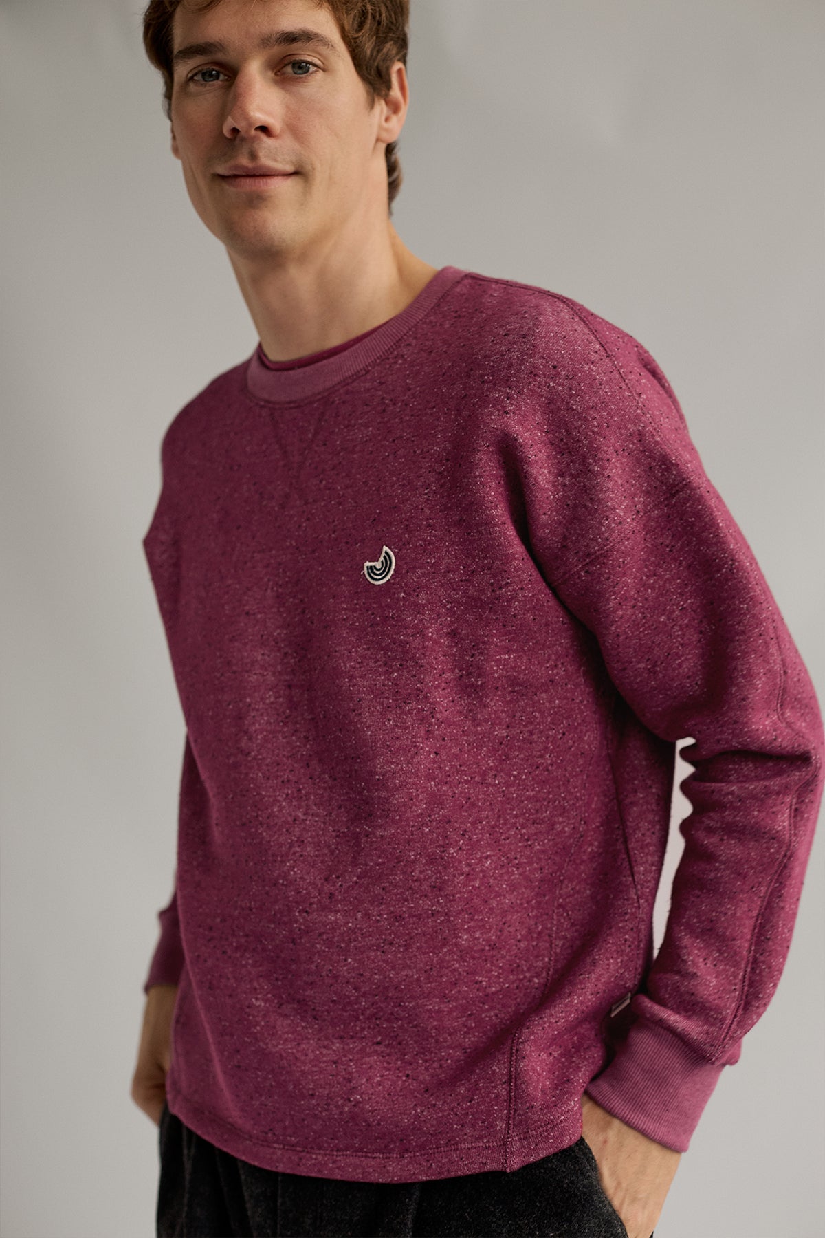 TWOTHIRDS Herren vegan Sweatshirt Dundrum Beaujolais Wein