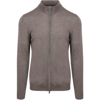 Profuomo Trui  Vest Merinowol Taupe
