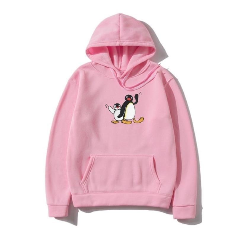 New Movement Pingu Herentrui Penguin Series Cartoon Meme Kids Retro Leuke Grappige Grappige Hoody Camisas Hoodie Pullover Premium Katoen XXXL