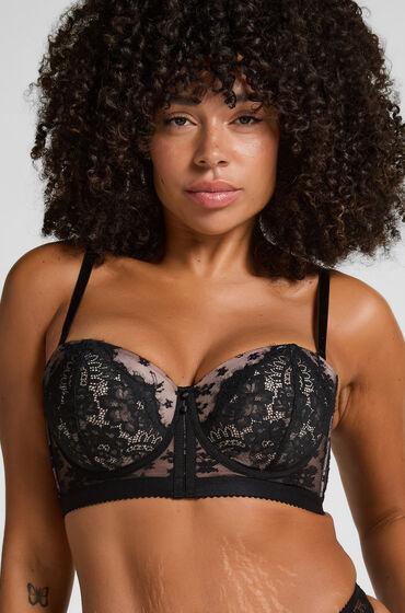 Hunkemöller Voorgevormde longline beugel bh Lou Zwart