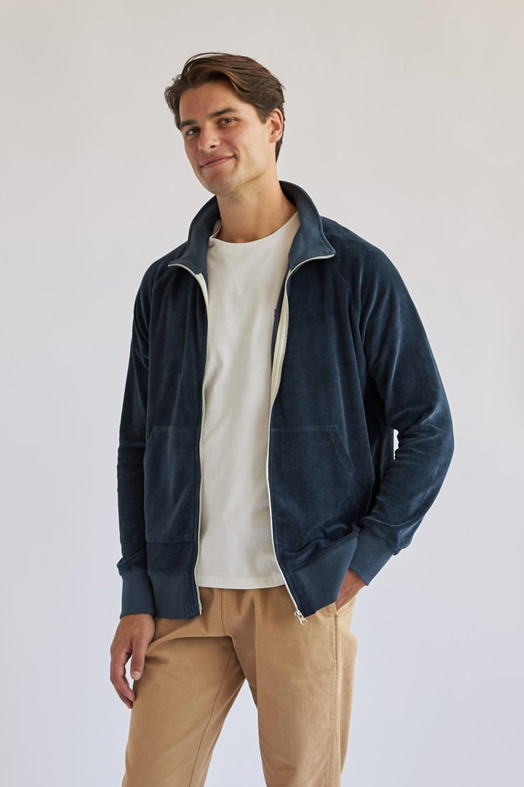 TWOTHIRDS Herren vegan Sweatshirt Mit ReiÃŸverschluss Ballycotton Mediterranean Navy