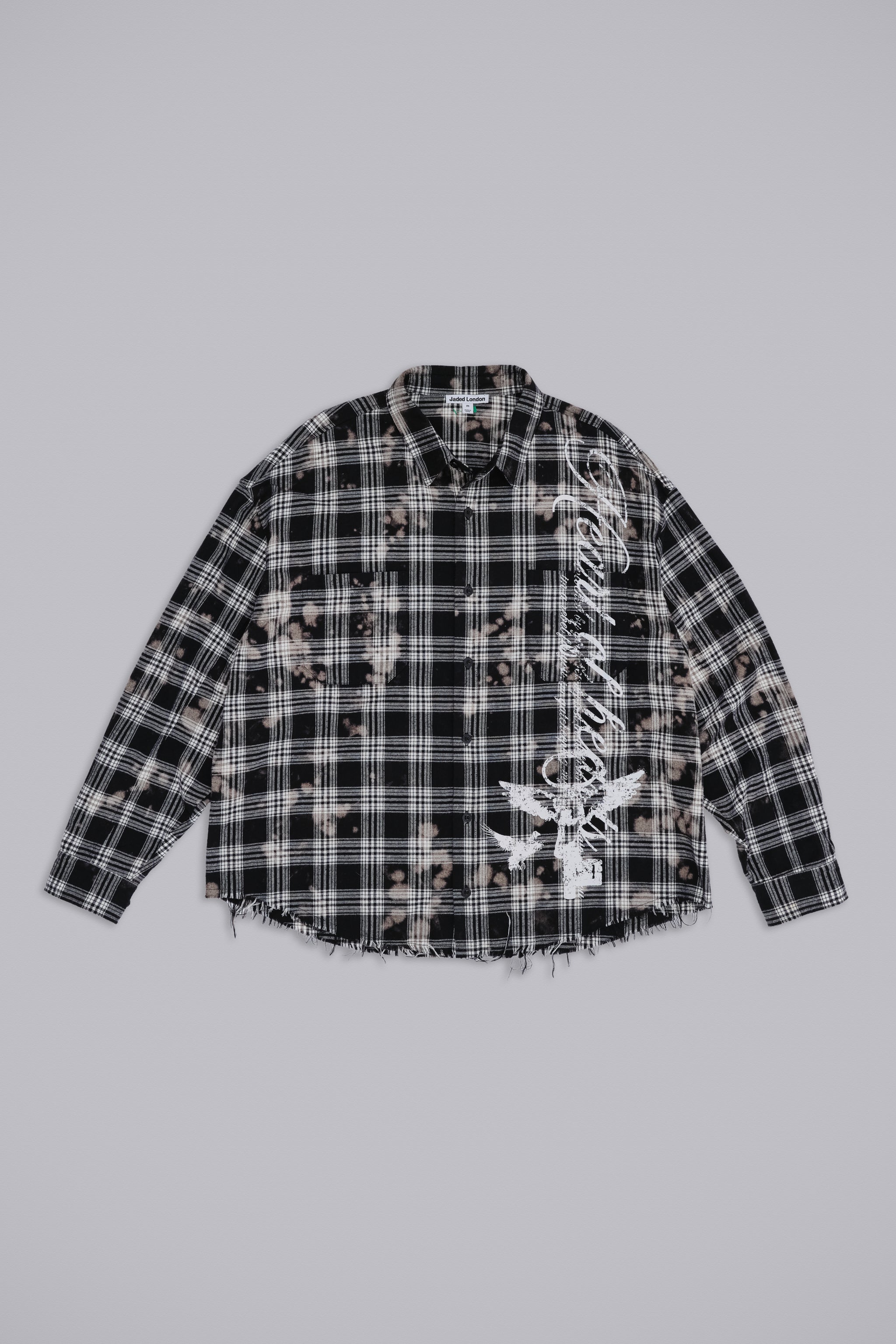 Jaded Man Spirit Checked Flannel Shirt