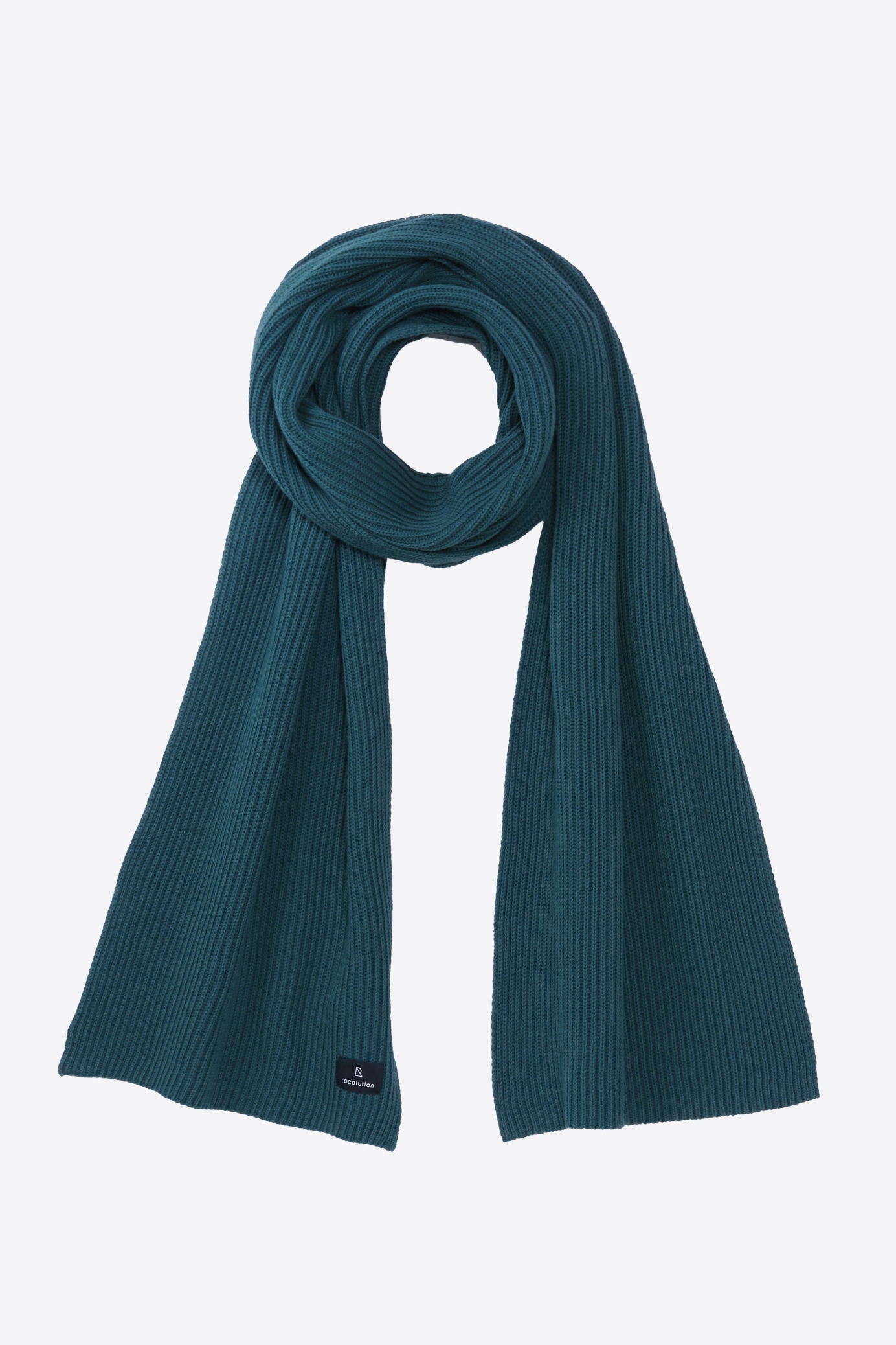Recolution Herren vegan Schal Heloconia Deep Lake Blue