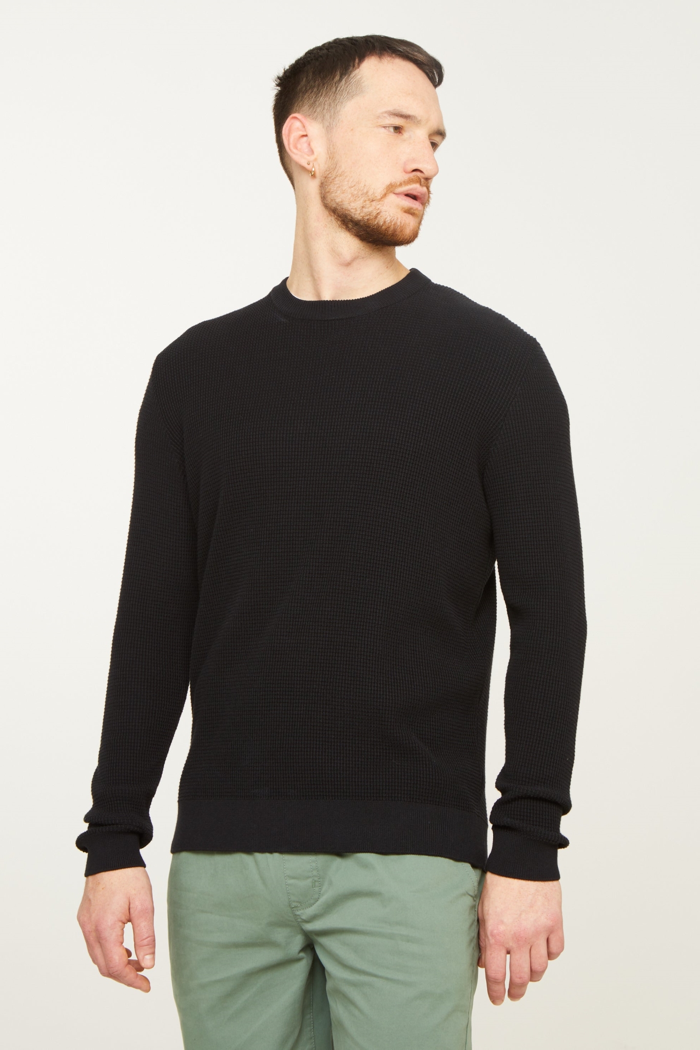 Recolution Herren vegan Pullover Lupin Schwarz