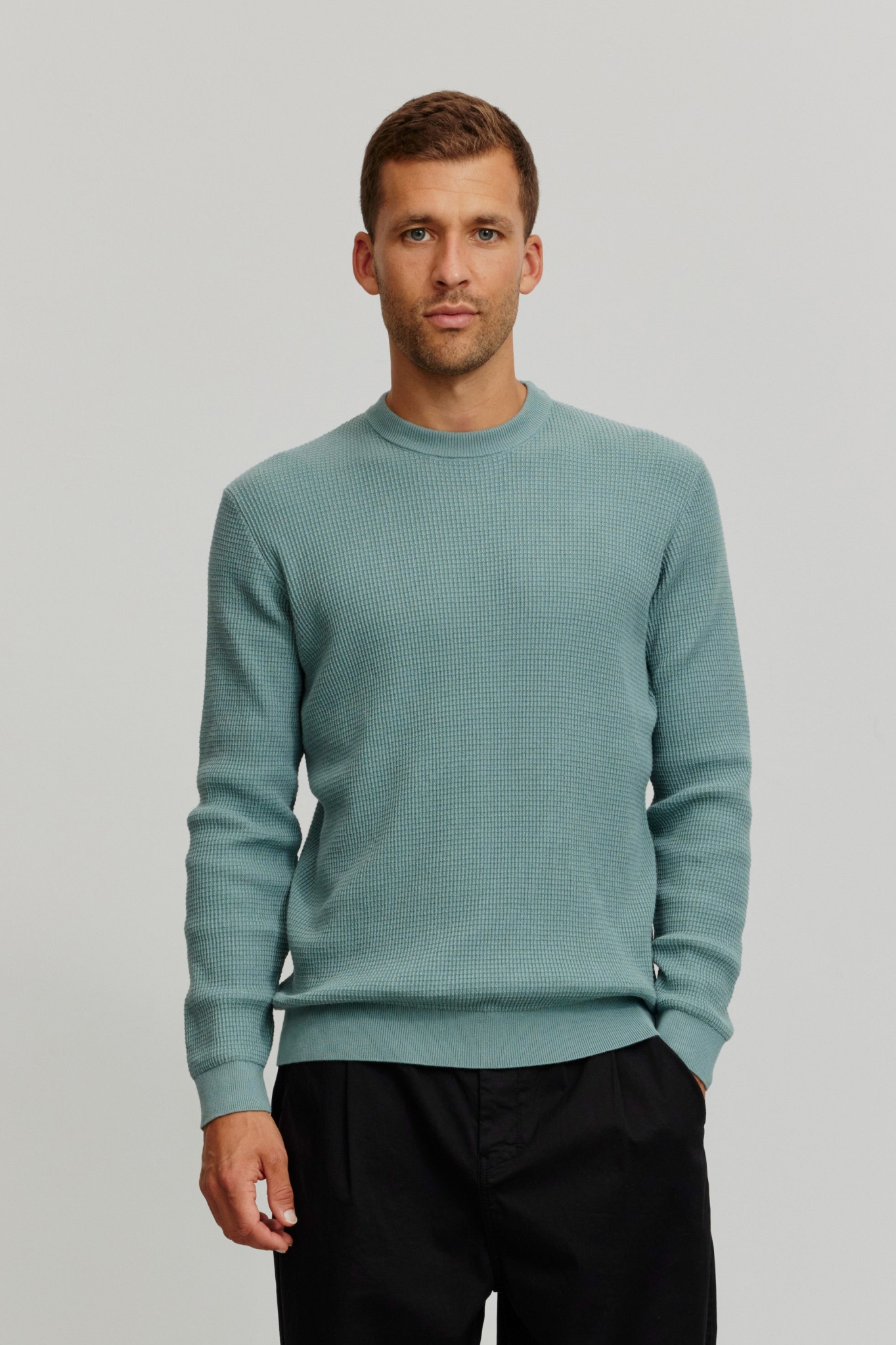 Recolution Herren vegan Pullover Lupin Helles EukalyptusgrÃ¼n