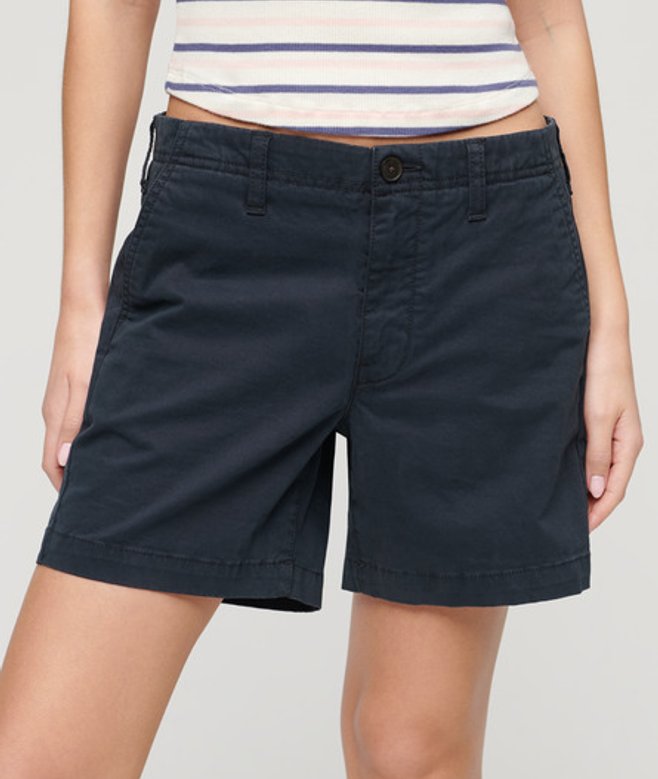 Superdry Klassieke Chinoshort Blauw