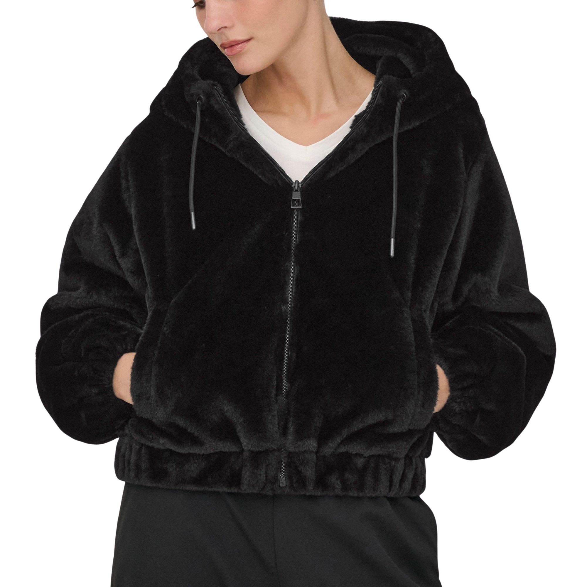 JDY Ola Faux Fur Hood Jas Dames