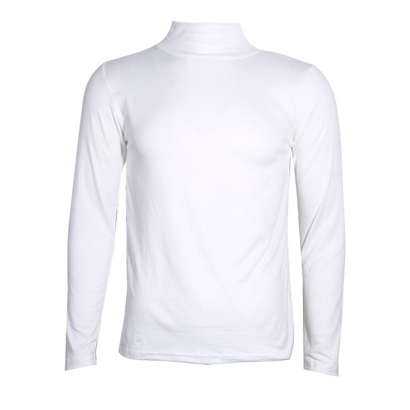 Argumentsss Heren Tops Mode Casual Slim Fit Mannelijk Basis Coltrui Lente Herfst Hoge Kraag Pullover Onderlaag Eenvoudig T-shirt Zacht Warm Lange Mouw Heren Breigoed L