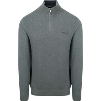 Mcgregor Sweater  Half Zip Trui Merino Blend Structure Groen