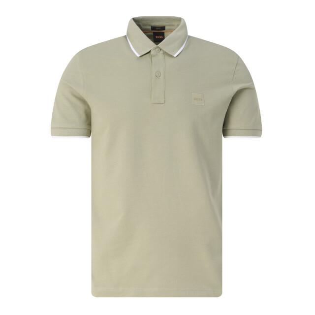 Boss Orange Poloshirt Passertip met boss badge