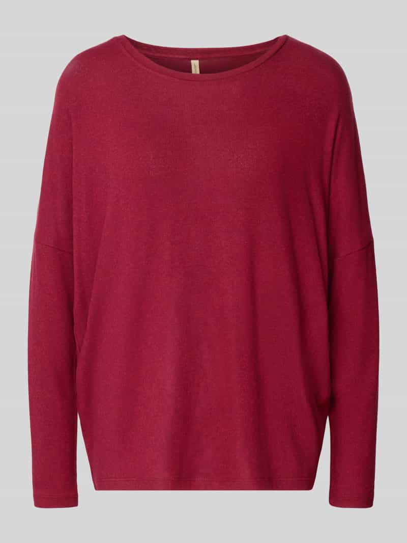 Soyaconcept Shirt met ronde hals SC-BIARA 1 comfortabele trui, elastische viscosekwaliteit in gemêleerde uitstraling