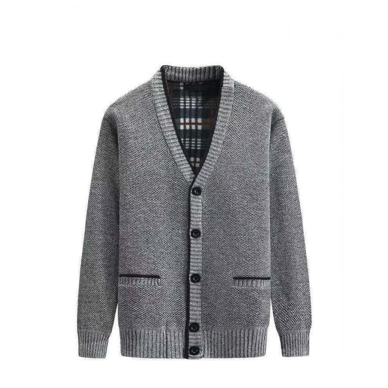 KAOLA Heren Herfst en Winter V-hals Gebreid Vest Grote Maat Casual Tops Verdikt Lange Mouw Bovenkleding 4XL