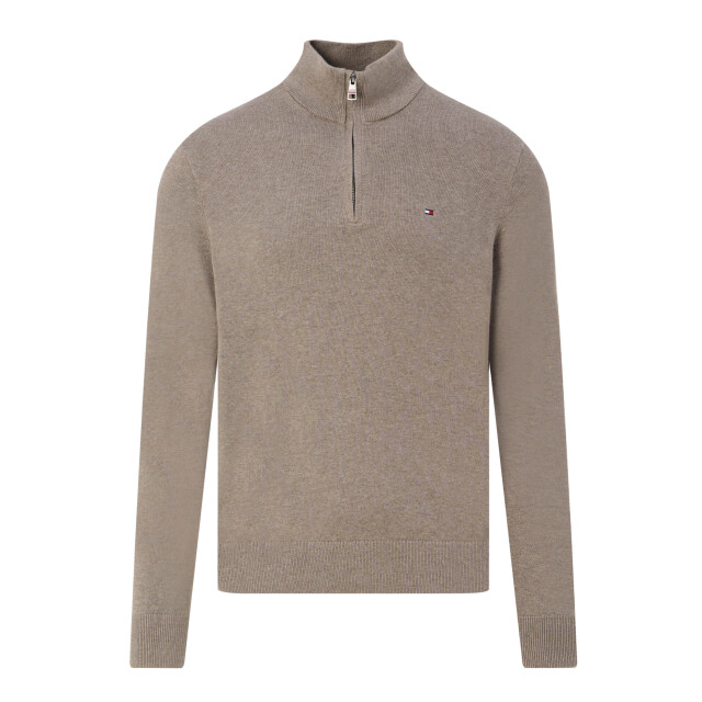 Tommy Hilfiger Schipperstrui PIMA ORG CTN CASHMERE ZIP MOCK