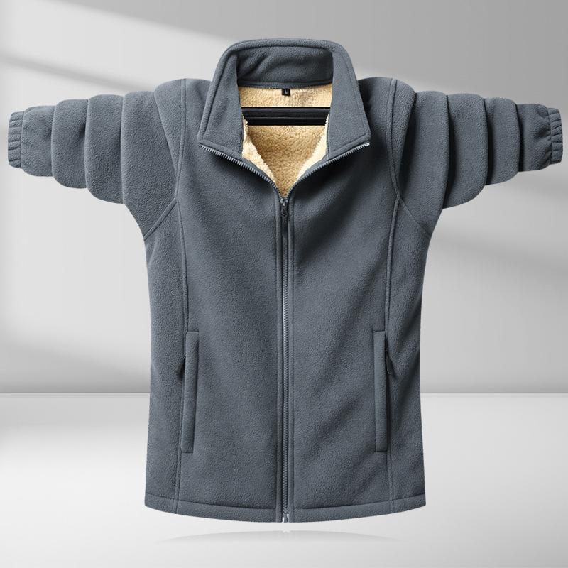WTEMPO Grote Maat 8xl Fleece Sweatshirt Heren Warm Verdikken Sweatshirt Herfst Winter Herenkleding Effen Kleur 7XL grijs