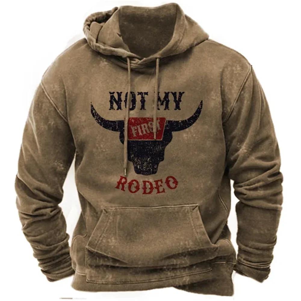ETST42 Nieuwe Hoodies Sweatshirt Heren Hoodie 3D Cowboy Bedrukte Pullover Oversized Heren Tops Mannelijk Yellowstone Losse Vintage Kleding Hot L