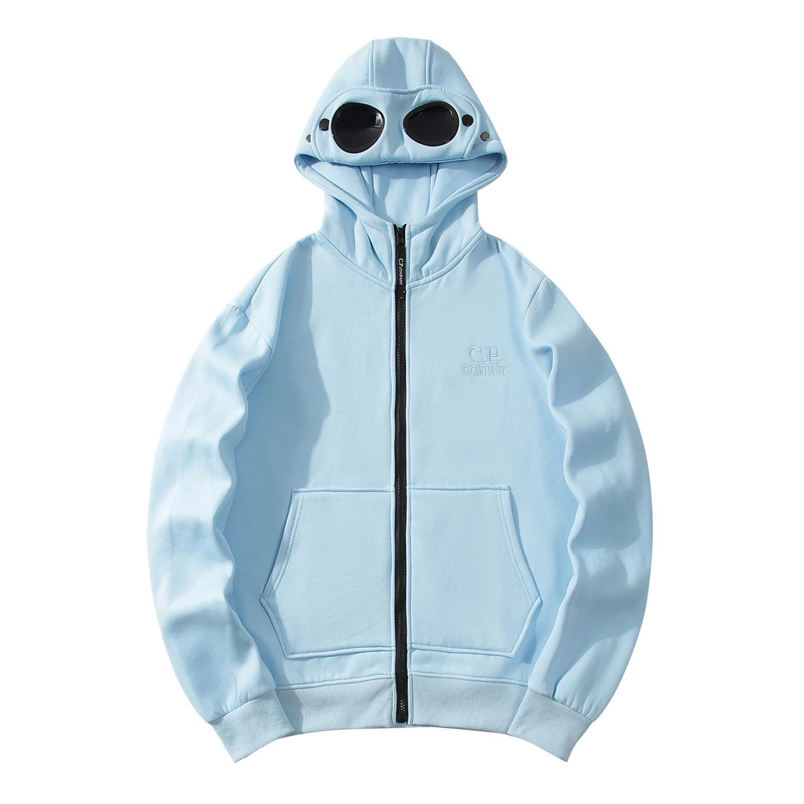 Sdwen Heren- en Dames Sweatshirts Mode Casual Sweatshirt Losse Rits Vest Lange Mouw Jas met Capuchon M